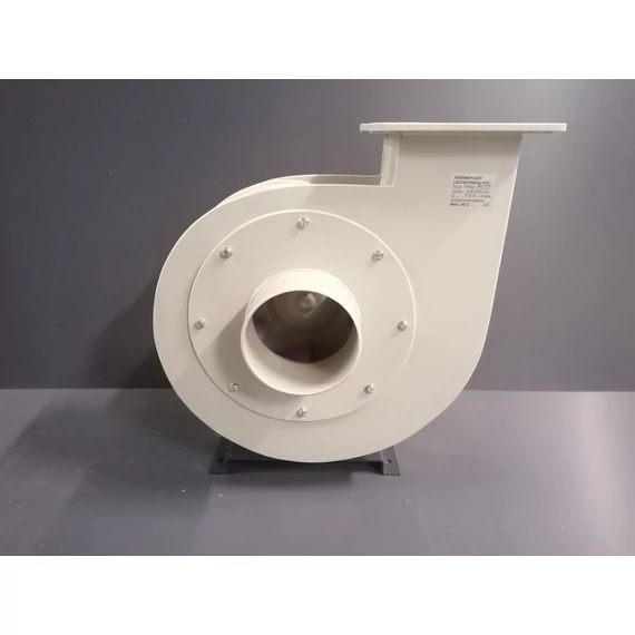 TPMV 140 N PP vegyszerálló ventilátor, vegyszerálló ventilátor, centrifugál ventilátor, PP ventilátor, radiál ventilátor, saválló és lugálló ventilátor